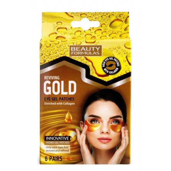 BEAUTY FORMULAS GOLD EYE GEL PATCHES 6 PAIRS